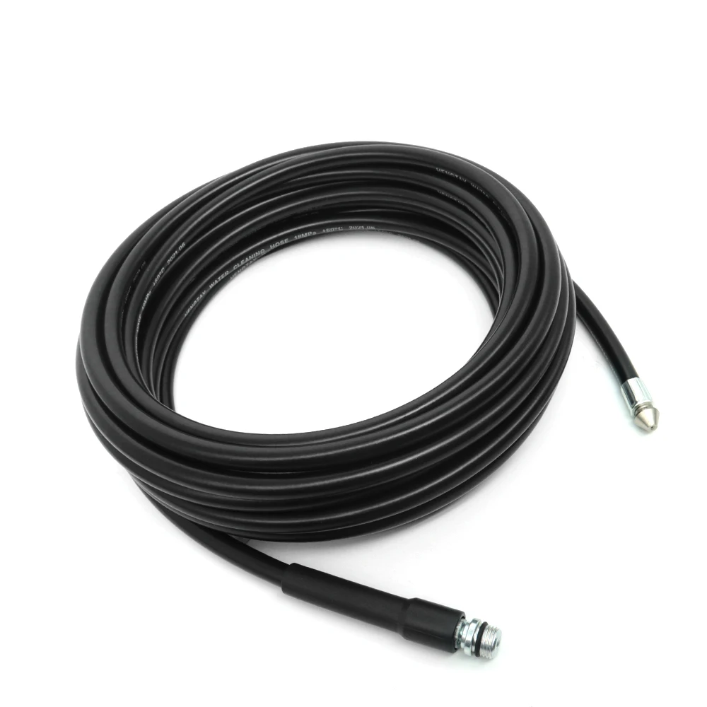 Sewer Jetter Hose With Stainless Steel Sewer Cleaning Nozzle For Drain Pipe Cleaning