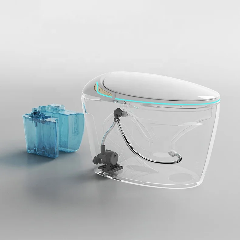 Hot selling floor mounted auto sensor flush wc intelligent toilet bowl bathroom one piece smart toilet