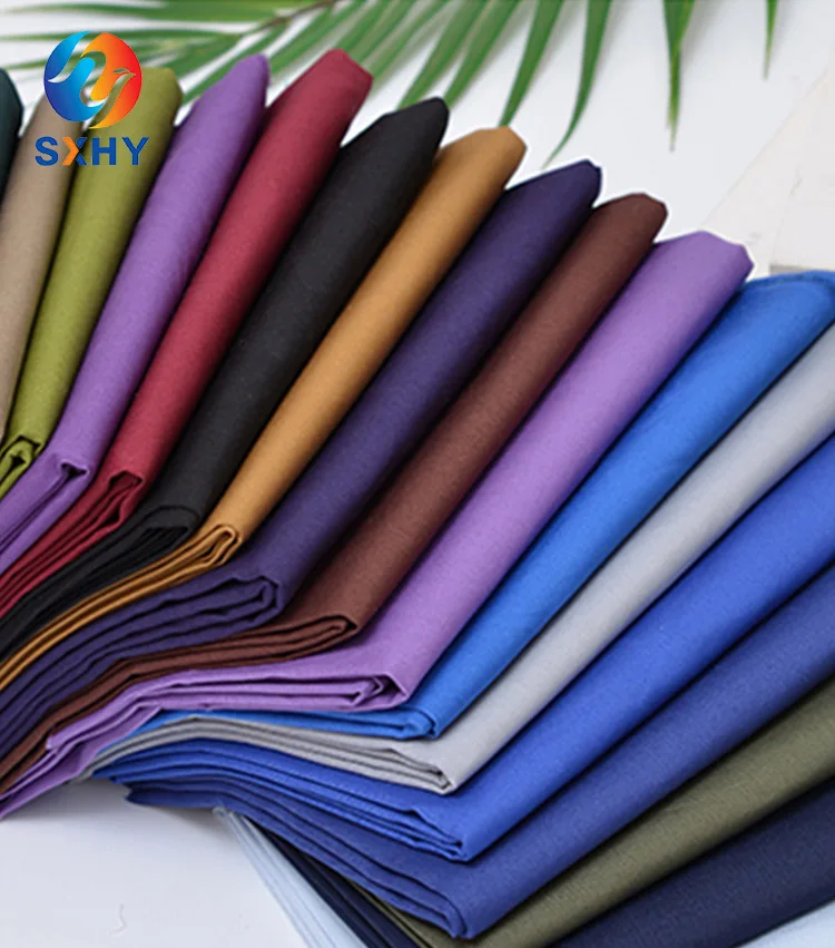 Прямая продажа с фабрики C100 % 40*40 133*72 однотонная окрашенная Кардная Экологически чистая хлопчатобумажная ткань для