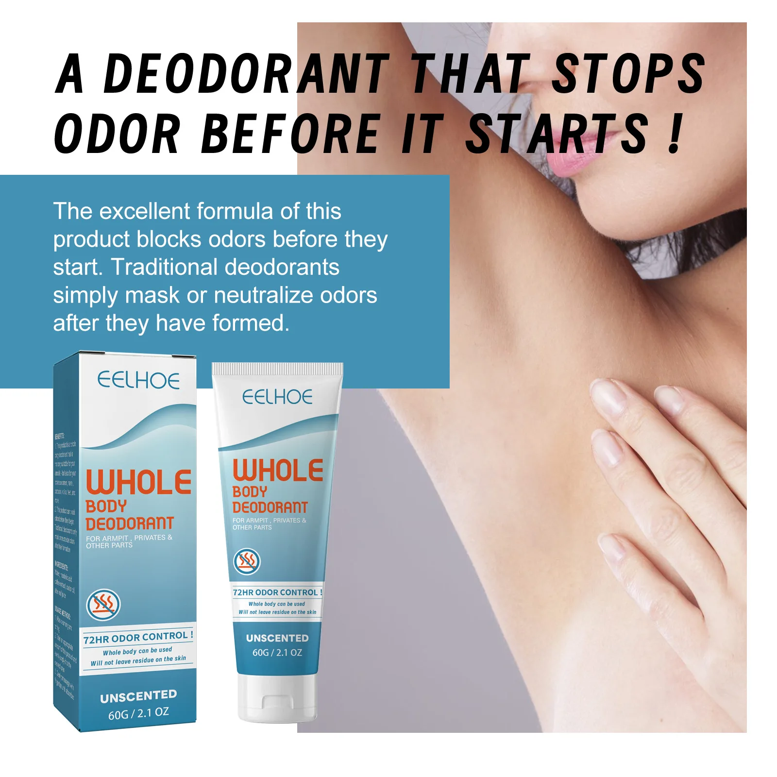 Long Lasting Fragrance Cleanses Body Odor Fox Odor Sweat Odor Refreshing Body Cream Body Lotion