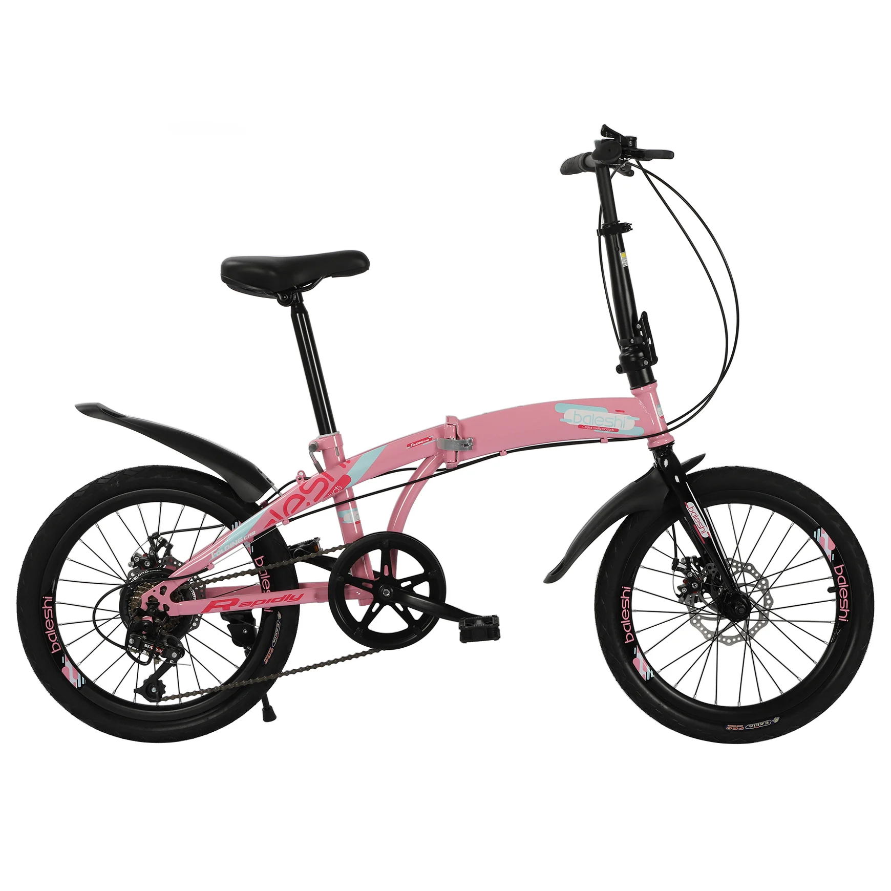 Mini Folding City Bike 7-Speed Fixed Gear Club BMX Road Bike for Adults Reliable Magnesium Alloy Disc Brake