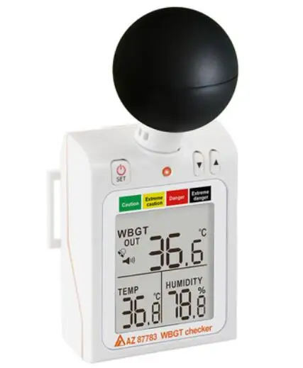 Outdoor Thermometer, Heat Stroke Temperature Detector, Heat Index Meter, Black Ball  WBGT Meter