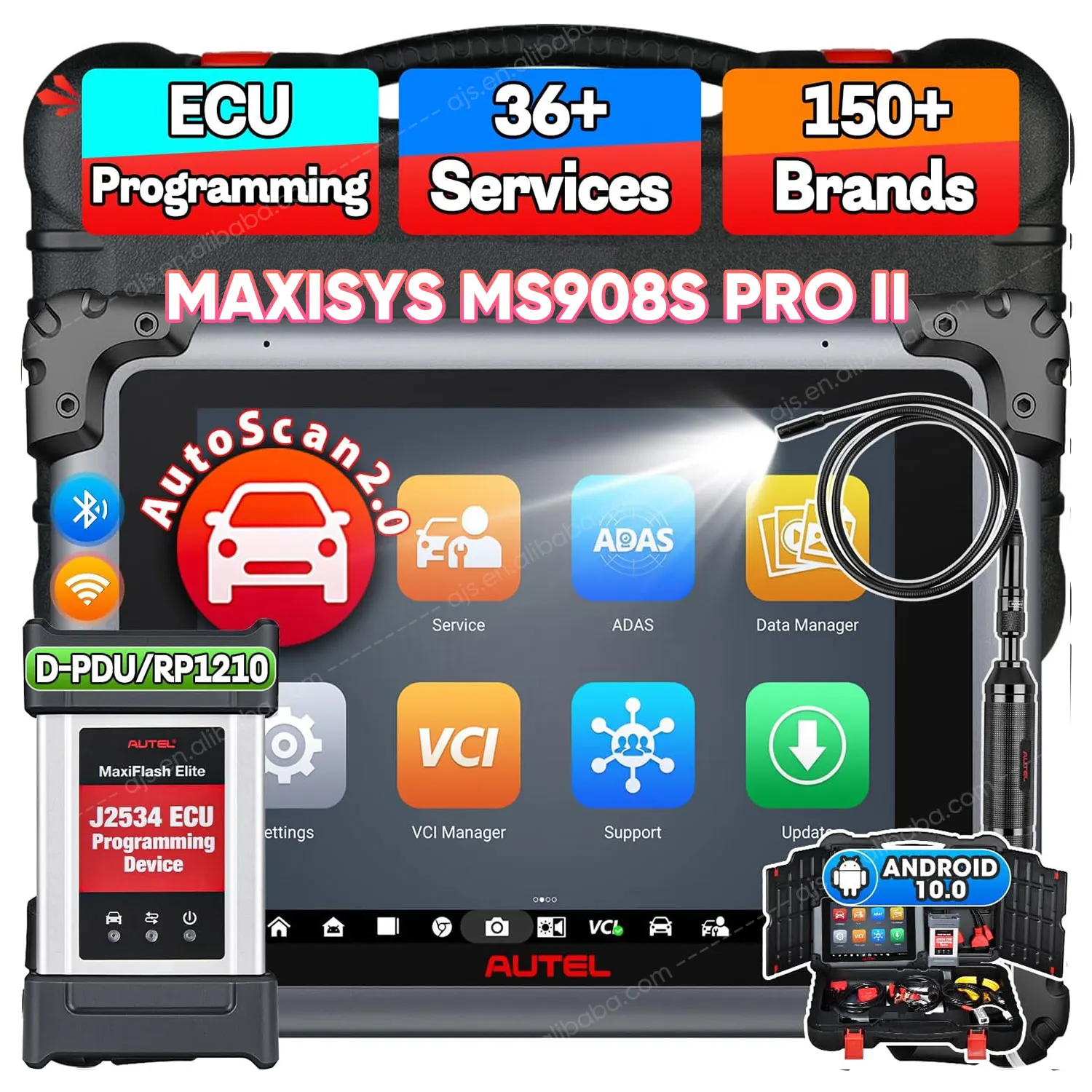 Autel Official Store Maxisys MS908S Pro II Altar MK908P Pro obd2 scanners 26+ car service functions vehicle diagnostic tools