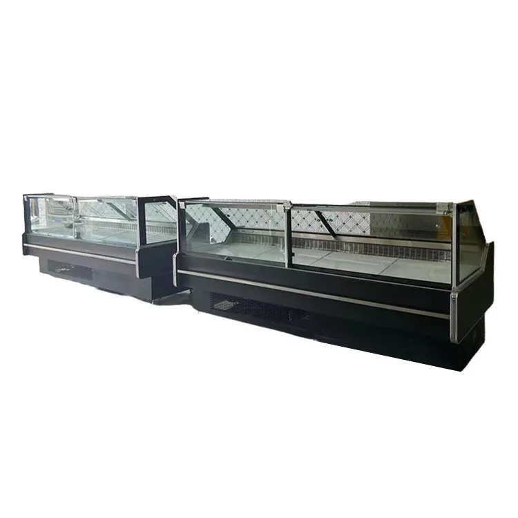 Customized Service Counter Meat Display Chiller Butcher Meat Refrigerator Supermarket Meat Display Refrigerator Showcase
