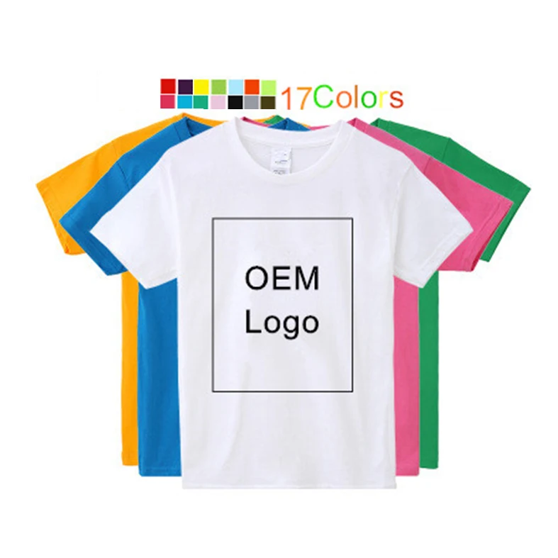 2020 high quality printing plain wholesale t shirts cotton for kids blank plain kids t shirt