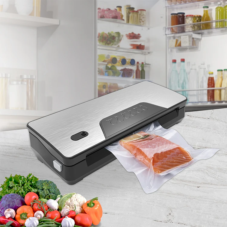 Vacuum sealer machine double strip,vacuum sealer household packaging machine,storage embossed vacuum sealer bag