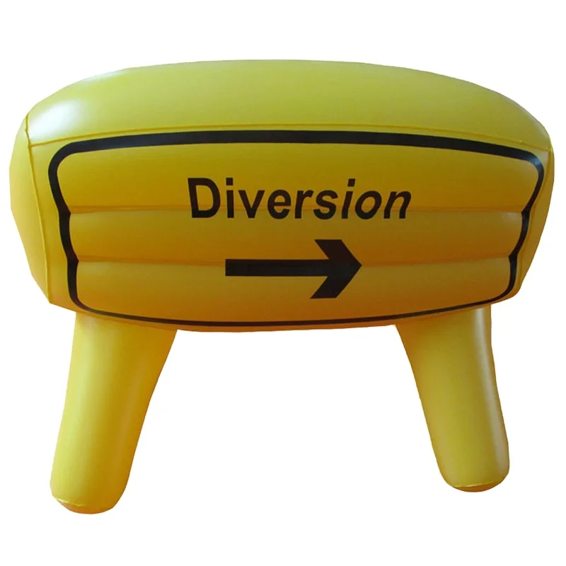 Customized PVC inflatable warning signs, inflatable warning signs, road signs, inflatable triangle road signs