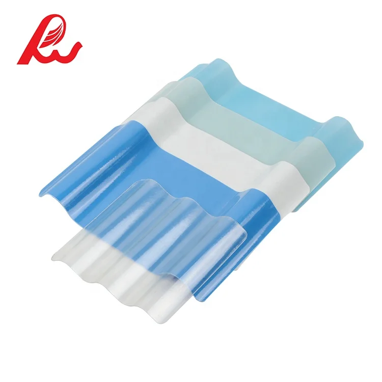 clear polycarbonate FRP corrugate plastic roof tiles