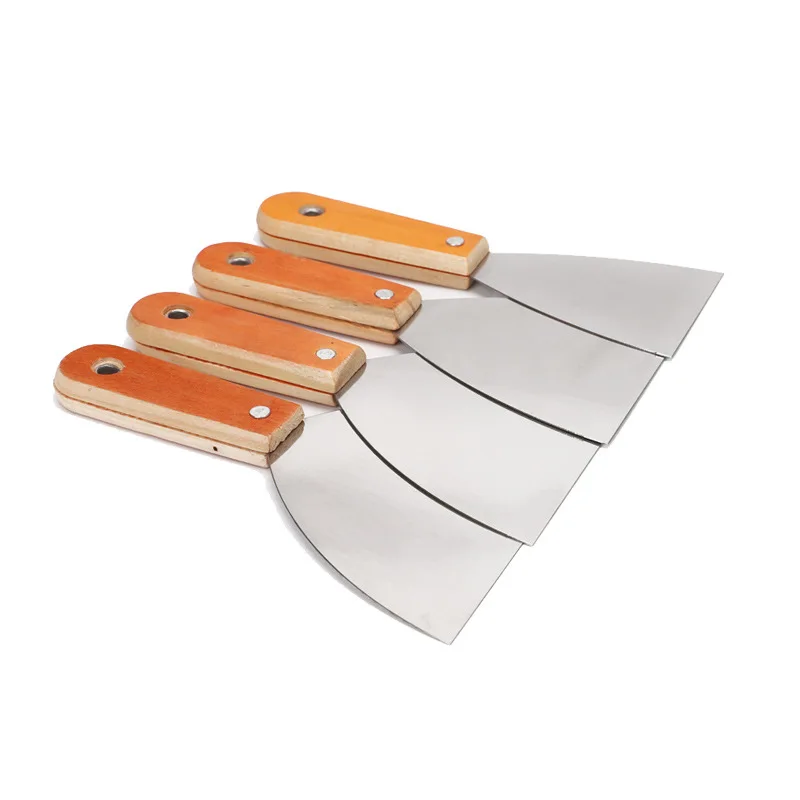 Master Wooden Handle Factory price Scraping Putty Knife Stainless Steel Blade Paint Scraper