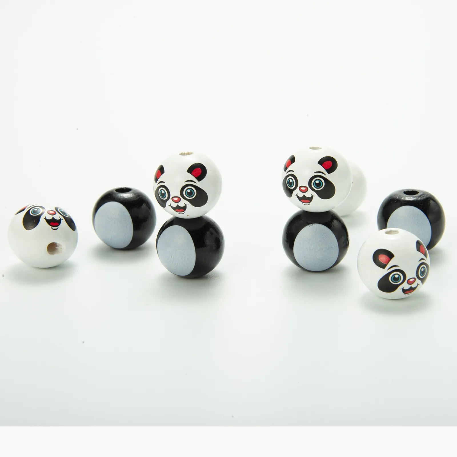 Animal Wood beads Panda And Fox Loose Beads from china beads factory