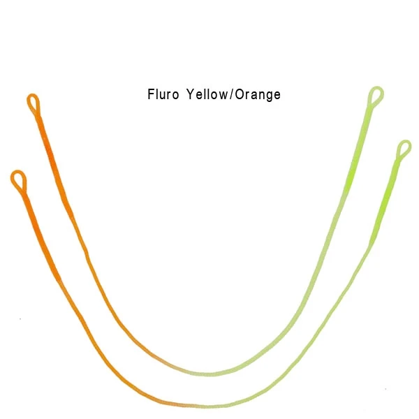 Braided Leader Hi-Vis indicator Loop Connectors for Fly line 30 50-Pound yellow red orange (B10)