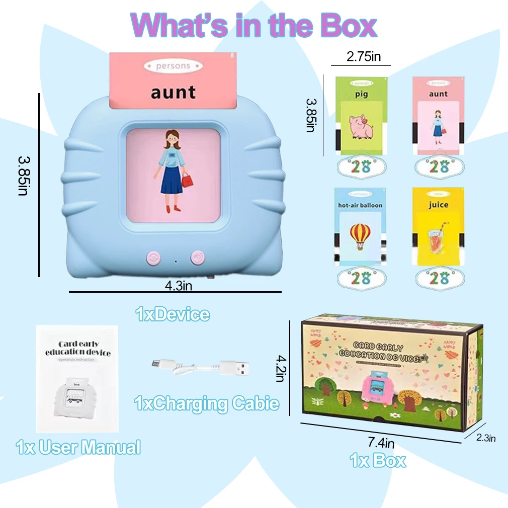 Smart Sensory Animals Puzzle Bilingual Montessori Preschool Early Education Machine Custom Cognitive 2 In 1 Reader Flash Cards