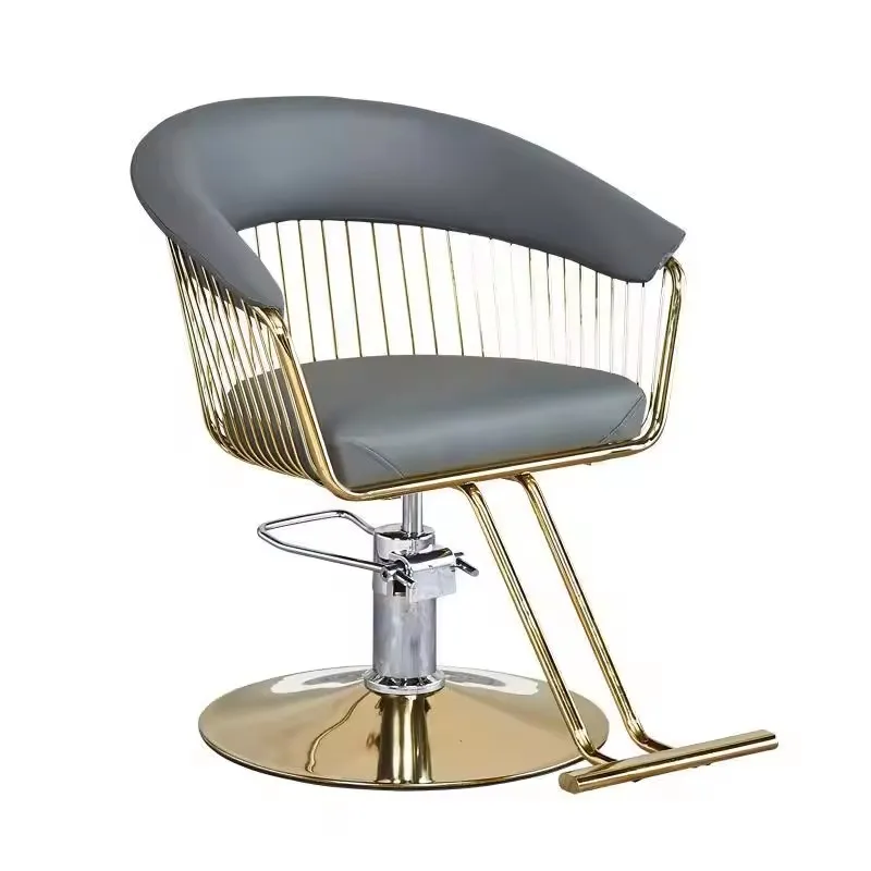 Factory Price wholesale Salon furniture Salon Chair With Pedal Square Chassis For Barber Shop