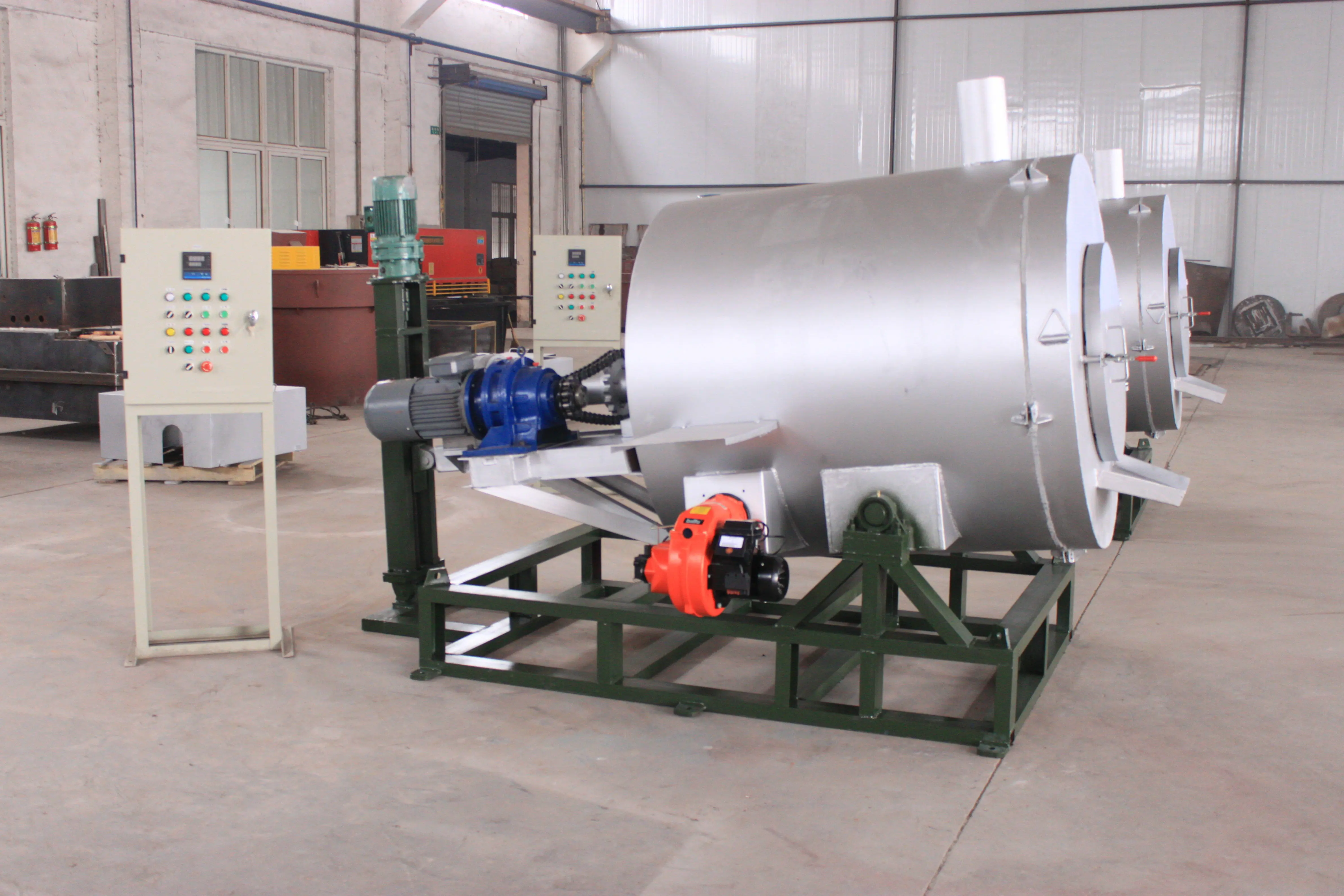 tilting rotary furnace aluminium melting furnace gas fired horno industrial gas