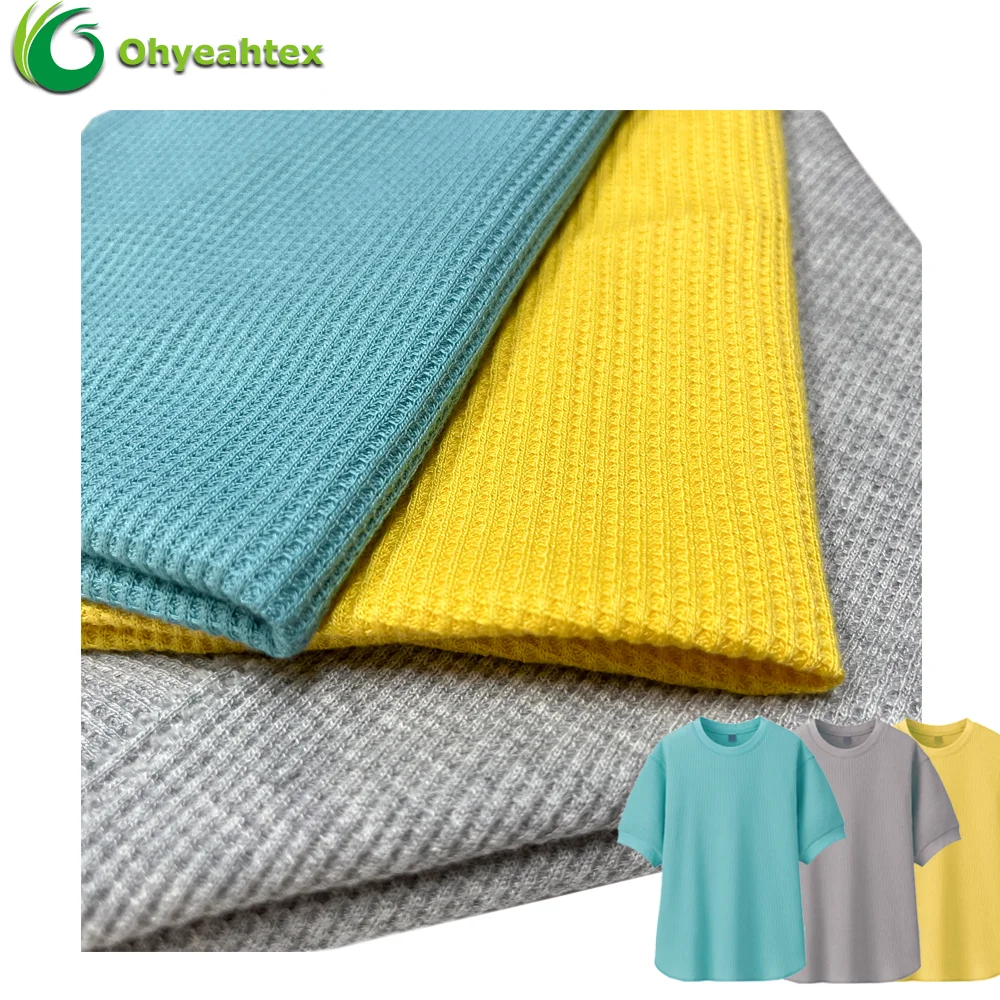 Super Comfortable Bamboo Organic Cotton Waffle Fabric For Kids Clothes
