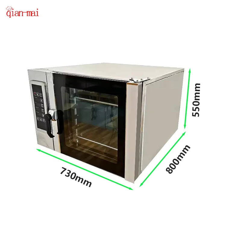 Commercial 5 Trays Steam Baking Oven Electric Bakery Kitchen Equipment Combi Hot Air Convection Oven With Steam