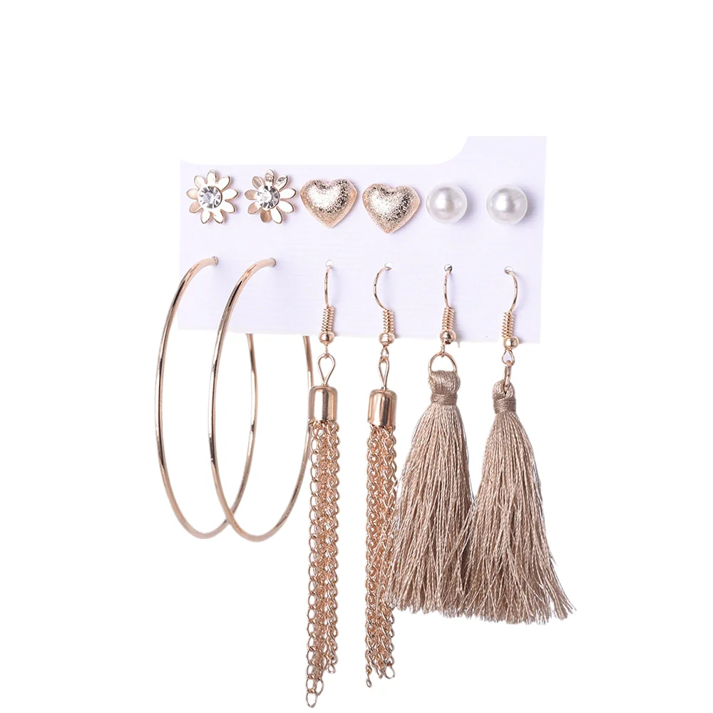 Exquisite 21524 hoop earrings  alloy jewelry trendy pearl earrings earings for women 2021 jewelry set