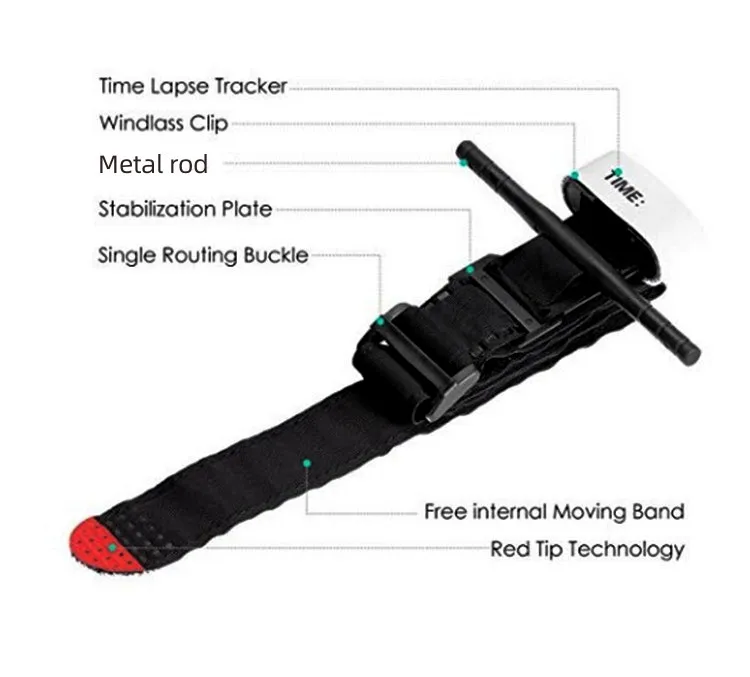 One handed bleeding control combat tactical tourniquets with metal rod for RU