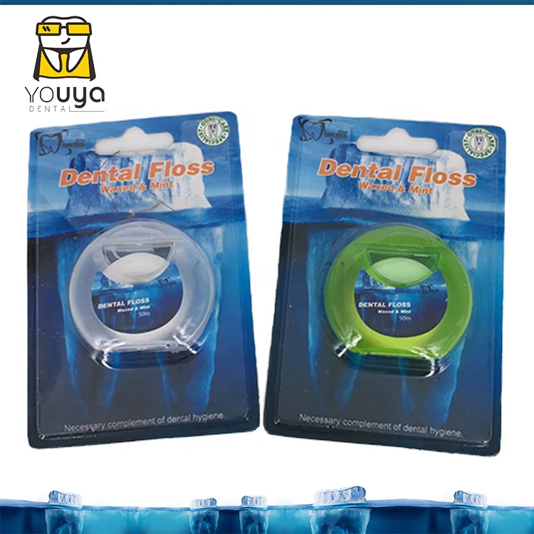 Round Shape Oral Hygiene 50 Meters Mint Flavor Tooth Floss Dental Floss
