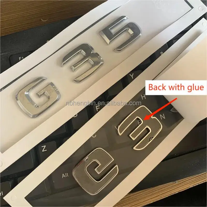 Wholesale Custom Adhesive 3d Abs Chrome Car Number Letters Embolem For Make Car Plate License