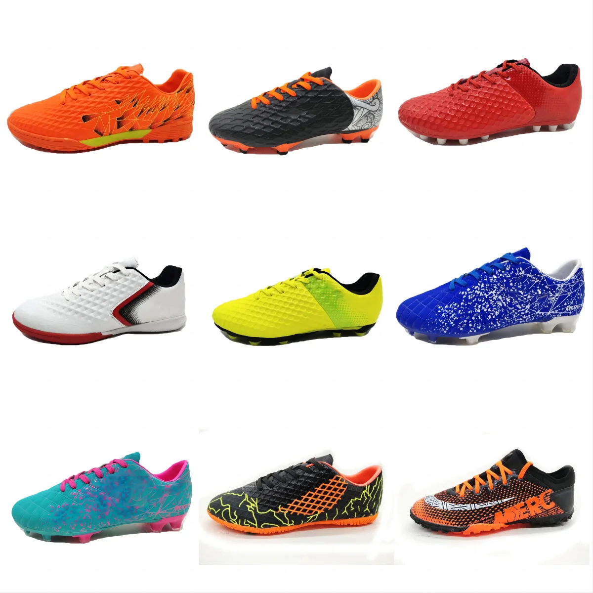 Custom Logo  Ag Fg Outdoor Spikes American Men Soccer Cleats Boots Football Shoes for Kid