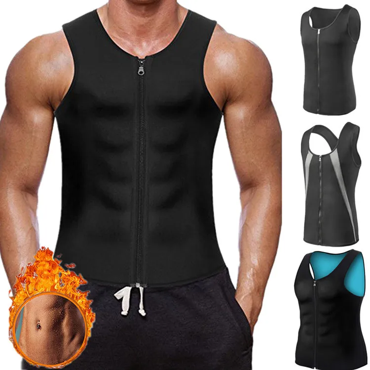 Premium Fat Burner Black Neoprene Waist Shaper Front Zipper Sauna Sweat Suit Weight Lost Waist Trainer Vest