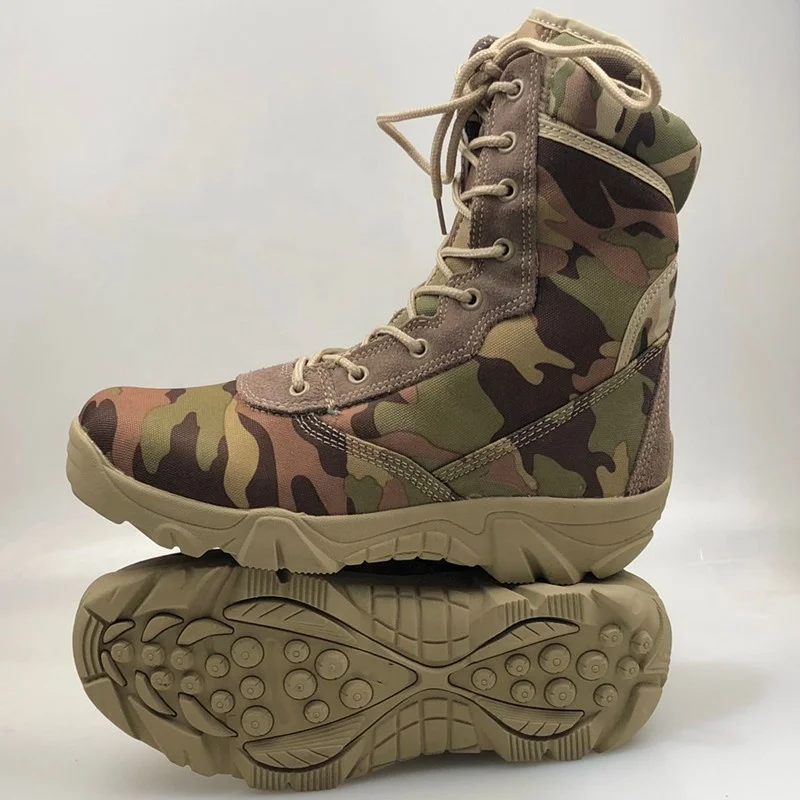 MEN Tactical jungle boots training boots outdoor mountaineering shoes high top camouflage desert boots