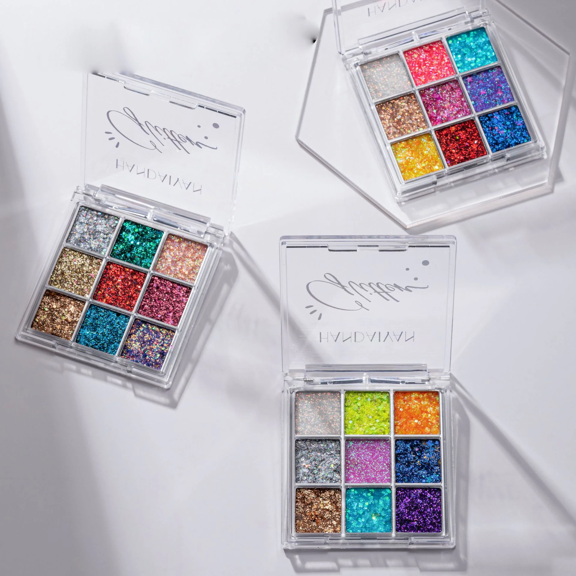 Private label  9 Color Latest Design Shimmer Glitter Eyeshadow Quality Pigment Factory Direct Wholesale