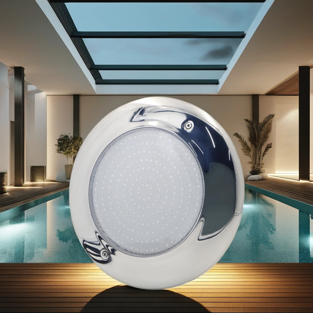 LED Pool Light IP68 Waterproof 316 Stainless Steel White Emitting Underwater Lamp Body 12V Input Voltage Swimming Pool Pond