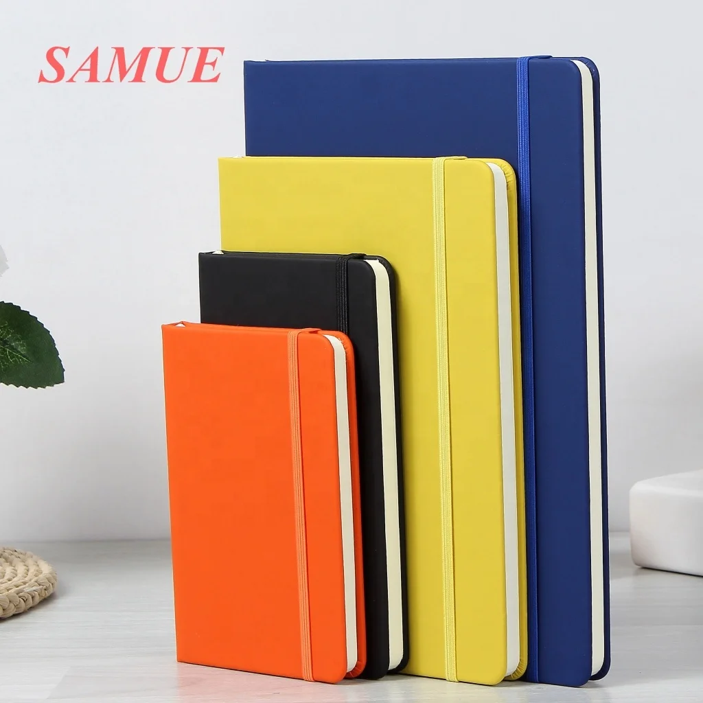 A5 B5 Wholesales custom logo printed plain hardcover a5 leather notebook