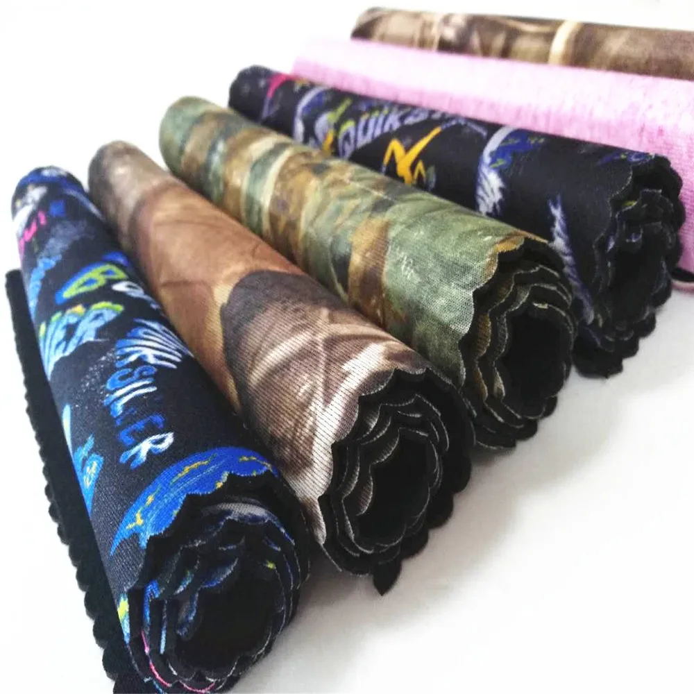 Jianbo Wholesale SBR Wetsuit Material Custom 2mm Camo Sublimation Printed Neoprene Fabric