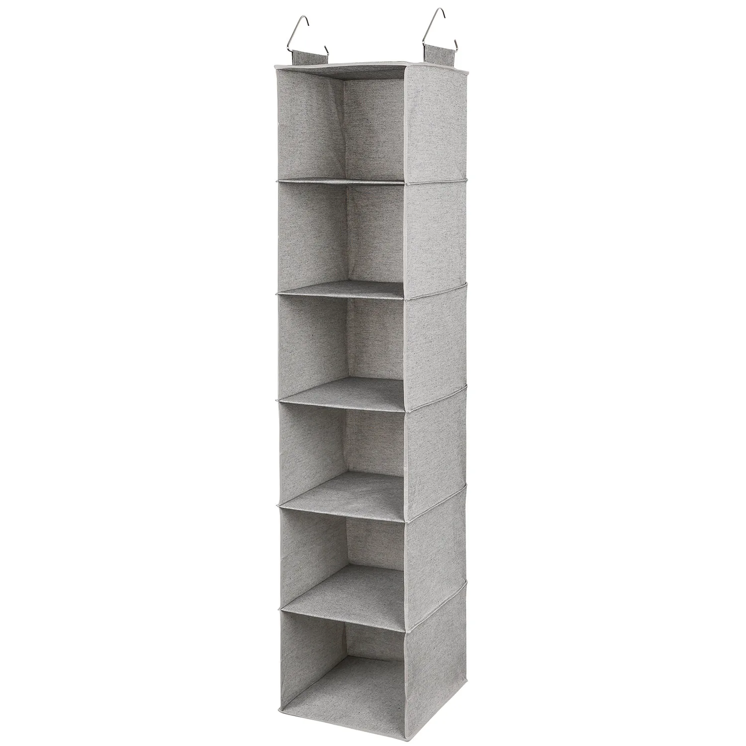 LINDON Collapsible 6-Shelf Washable Fabric Storage Bag Closet Shelves Hanging Organizer