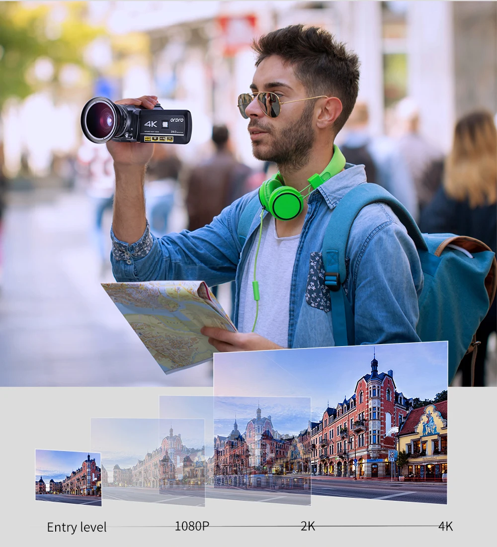 AC3 4K Wifi With External Accessories Ghost hunting infrared Night Vision Digital Video Camera