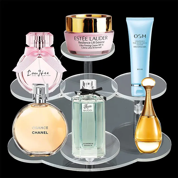 Custom Transparent Round Acrylic Cupcake Snack Drink Display Stands Can Also Be Used For Jewelry Display Stands