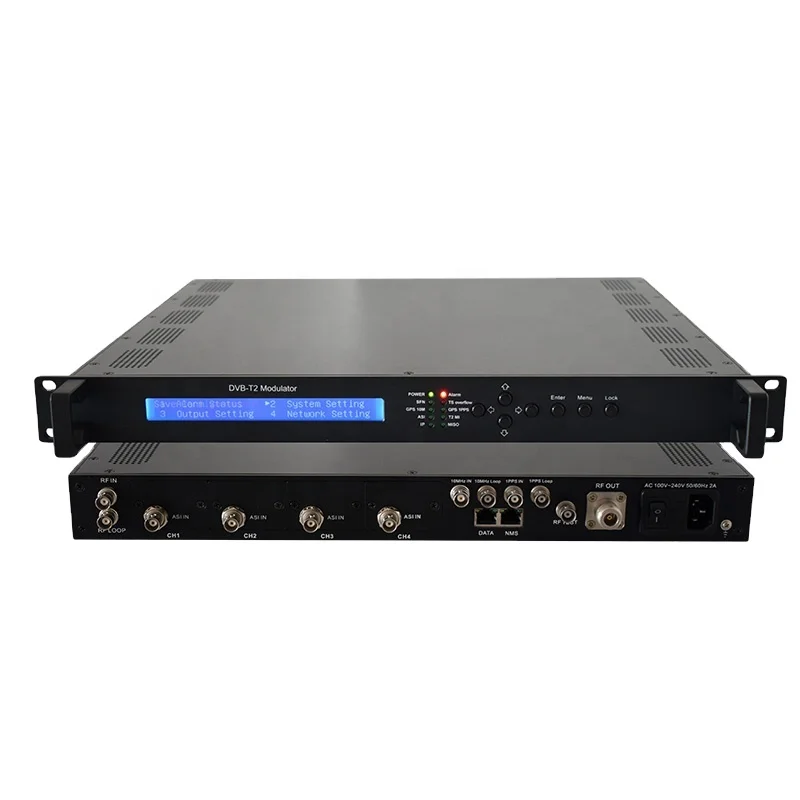 DVB-T2 Headend SFN MIP DVB T2 Modulator ASI IP to RF Modulator DVB-T/T2 RF Out