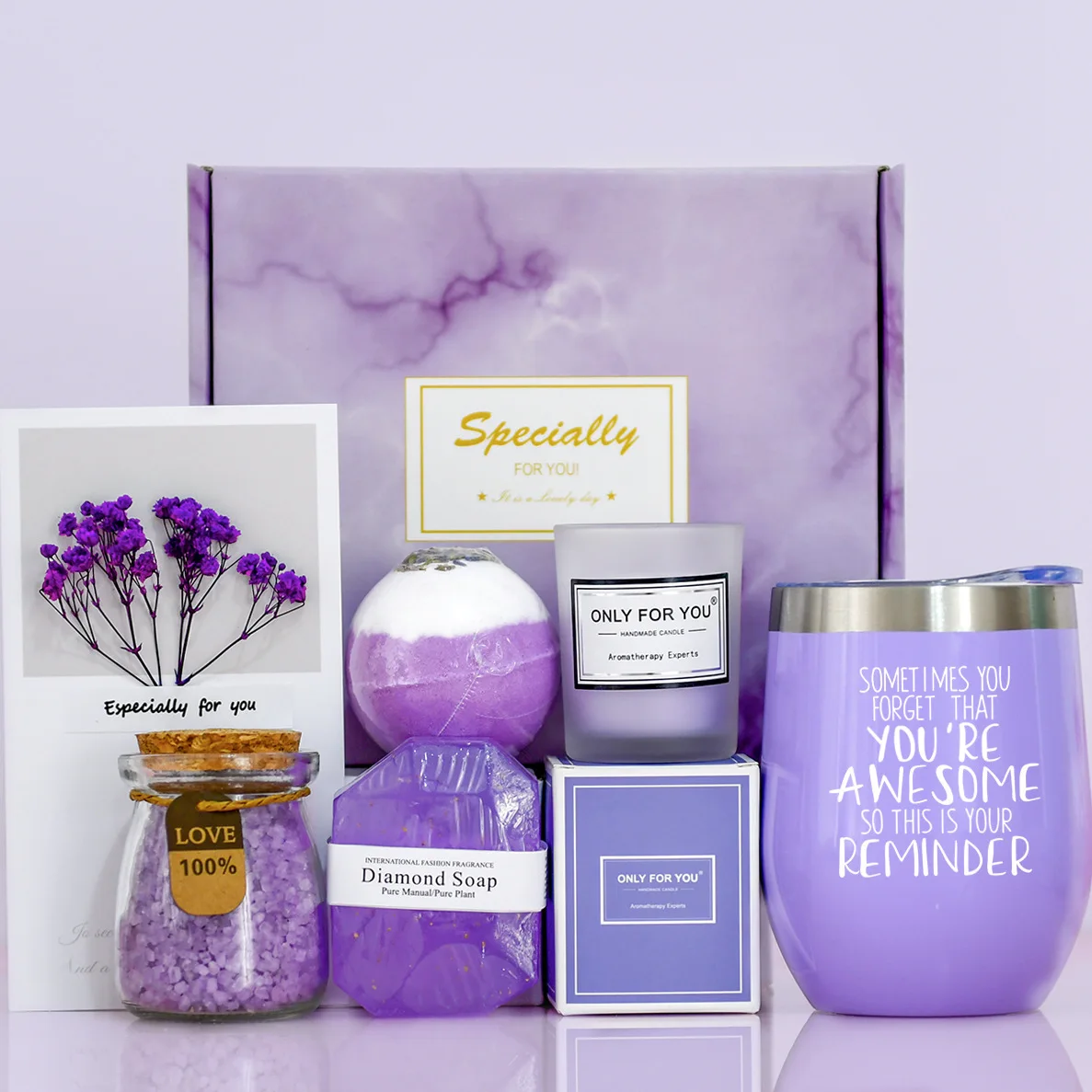 Thank You Gift Luxury Spa Skin Care Mothers Day Birthday Get Well Soon Gift Mug Perfume Scented Candle Gift Set for Women