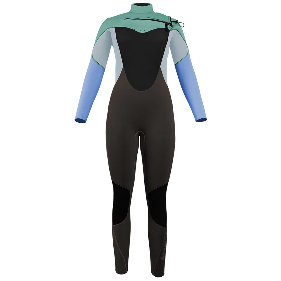 Seaskin Womens Surfing 5mm 6mm Wetsuits Neoprene Chest Zipper Wetsuit for Water Sports