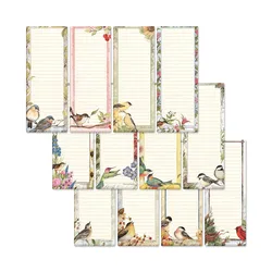 Customize Full Magnet Back Writing Pads for Grocery Shopping To Do List Memo Notepad with Realistic Bird Design Magnetic Notepad