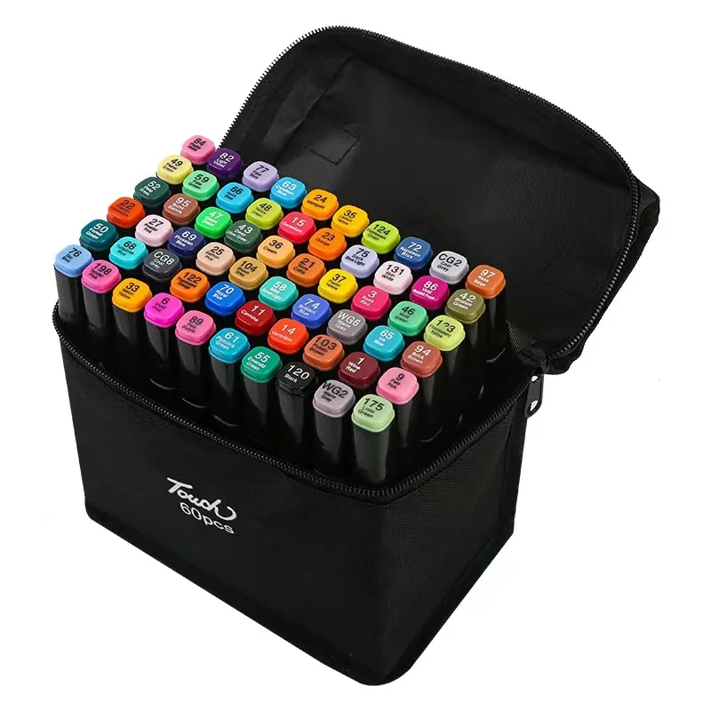 168 Colors Double Tip Alcohol Markers Sketching Markers Art Marker Pen Set of 12/24/40/60/80