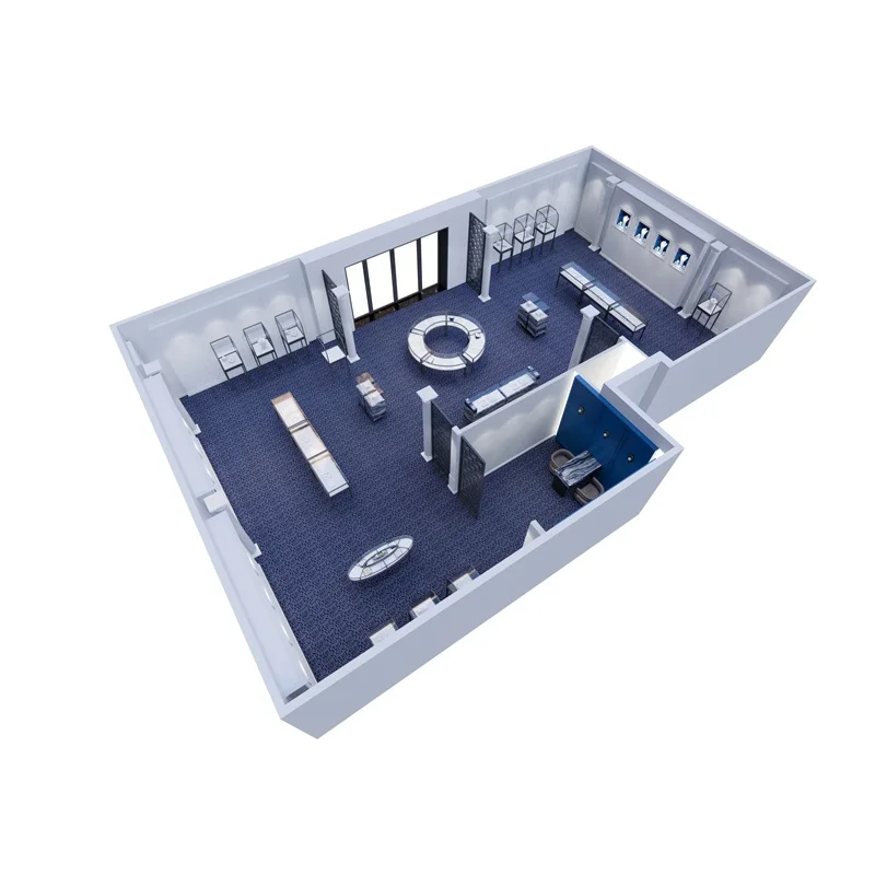 Роскошное дизайнерское украшение для ювелирного магазина напольная стойка ювелирных изделий безопасная стеклянная башня с полным зрением витрина на заказ