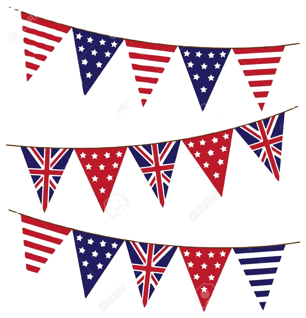 Wholesale Plastic Pennants Flags Polyester Pennant Party Triangular PE Banner String