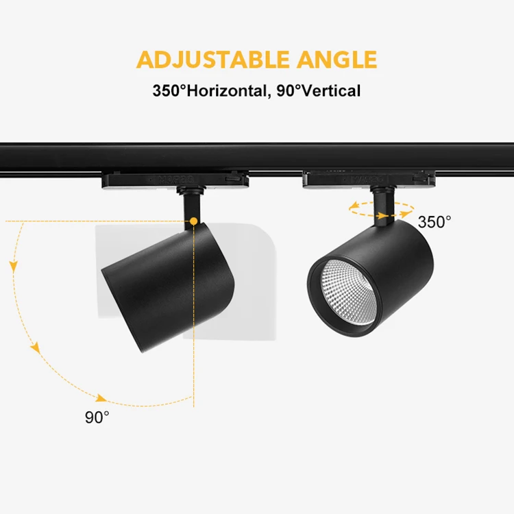 Modern 30W 40W Indoor LED Track Light Warm & Cool White Dali Dimming Aluminum Body for Home & Commercial Use Supermarkets Malls