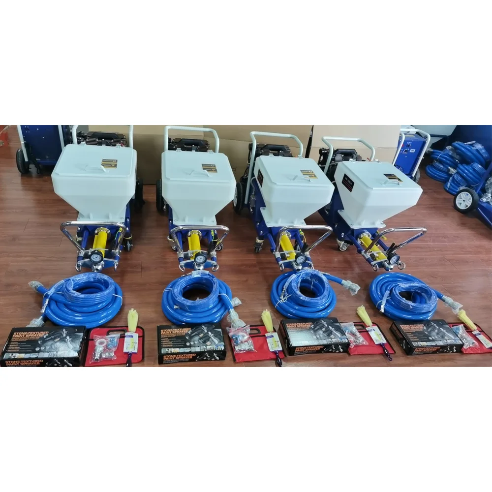 Texture Sprayer T7X with 250L Air Compressor Long Screw Pump airless paint sprayer include sprayer gun