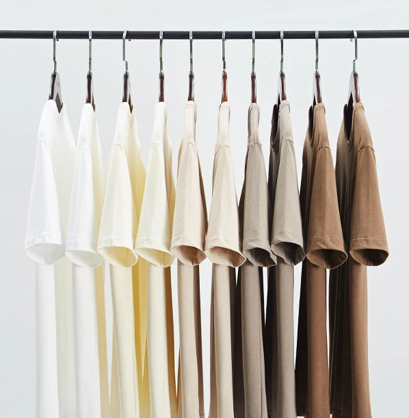 Unisex Popular Solid Color custom logo Latest mens blank t shirt thick pure cotton oversized 250 gsm t shirt