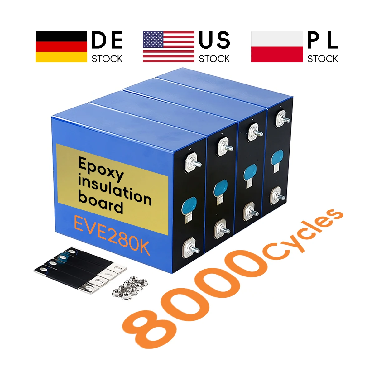EU Stock Poland starehouse DDP Eve3.2v 280ah батарея LFP 280k Lifpo4 ячейка 280 ah 24v Lifepo4 pl
