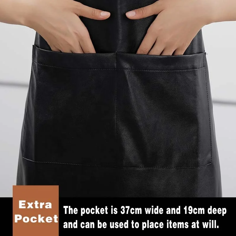 Custom Fashion Waterproof Coffee Bar Barista Full Bib Apron with Webbing Strap