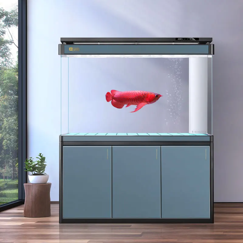 Yee Factory Wholesale Ultra White Glass Aquarium Medium And Large Fish Tank With Filter And Aquarium Light