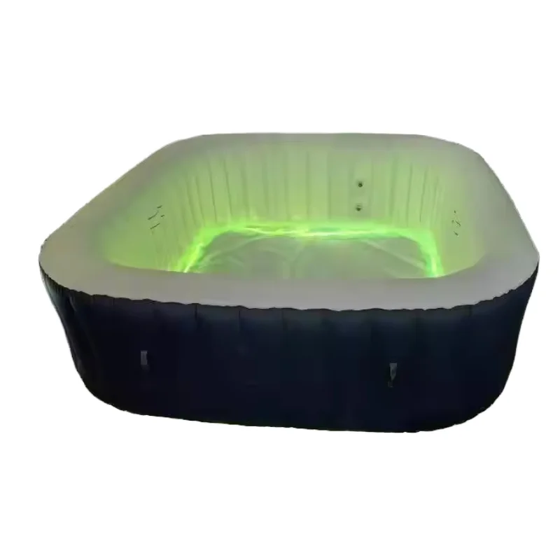 New Design Square Heated Spa Pool, Durable PVC Material, Easy Setup and Temperature Control