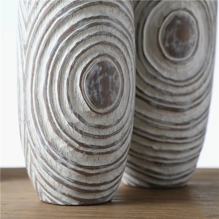 Eco-friendly polyresin flower vase ornament table centerpiece decorative vases for home decor