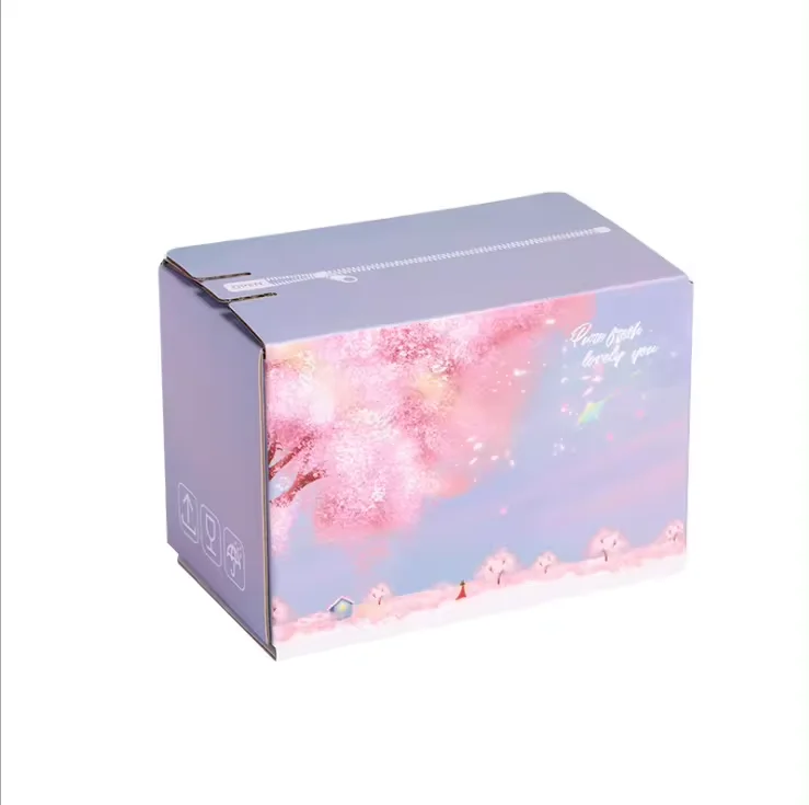 Customized postal express packaging color carton shippier carton extra hard full color